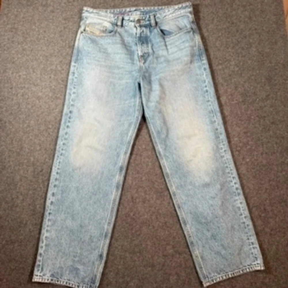Diesel Industry 2001 Pocket Loose Baggy‎ Leg Jeans Mens Light Wash Denim 33x32